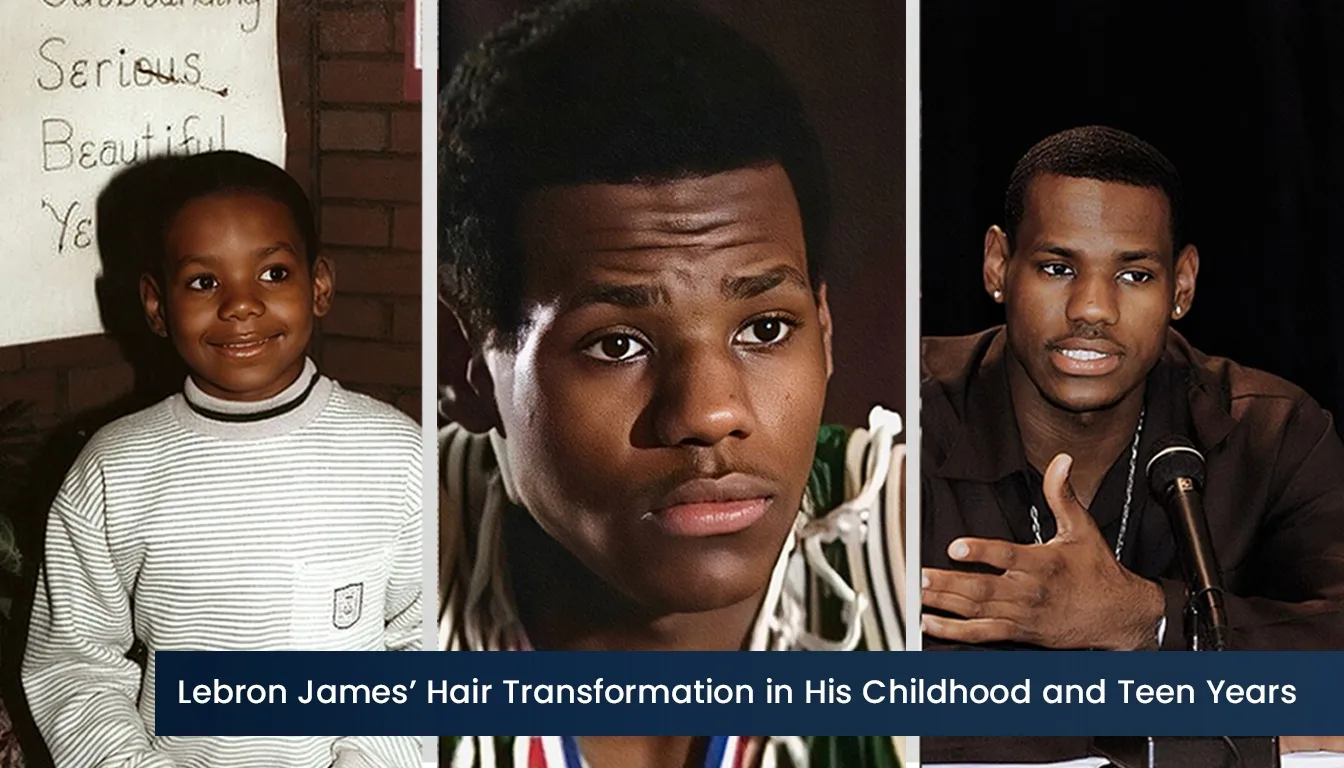 Lebron James Hairline Evolution From Teenage Years Showing Early Natural Hair Pattern