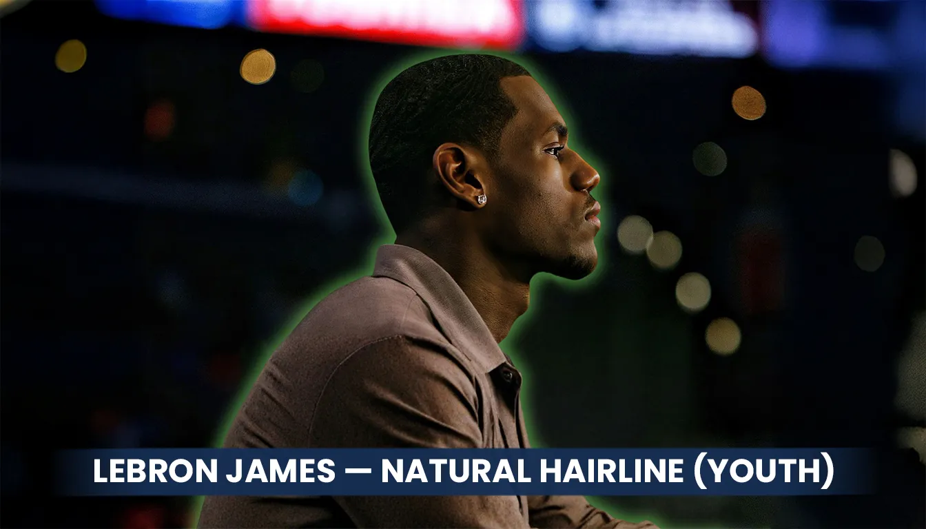 Side Profile View Of Lebron James Natural Hairline In Youth