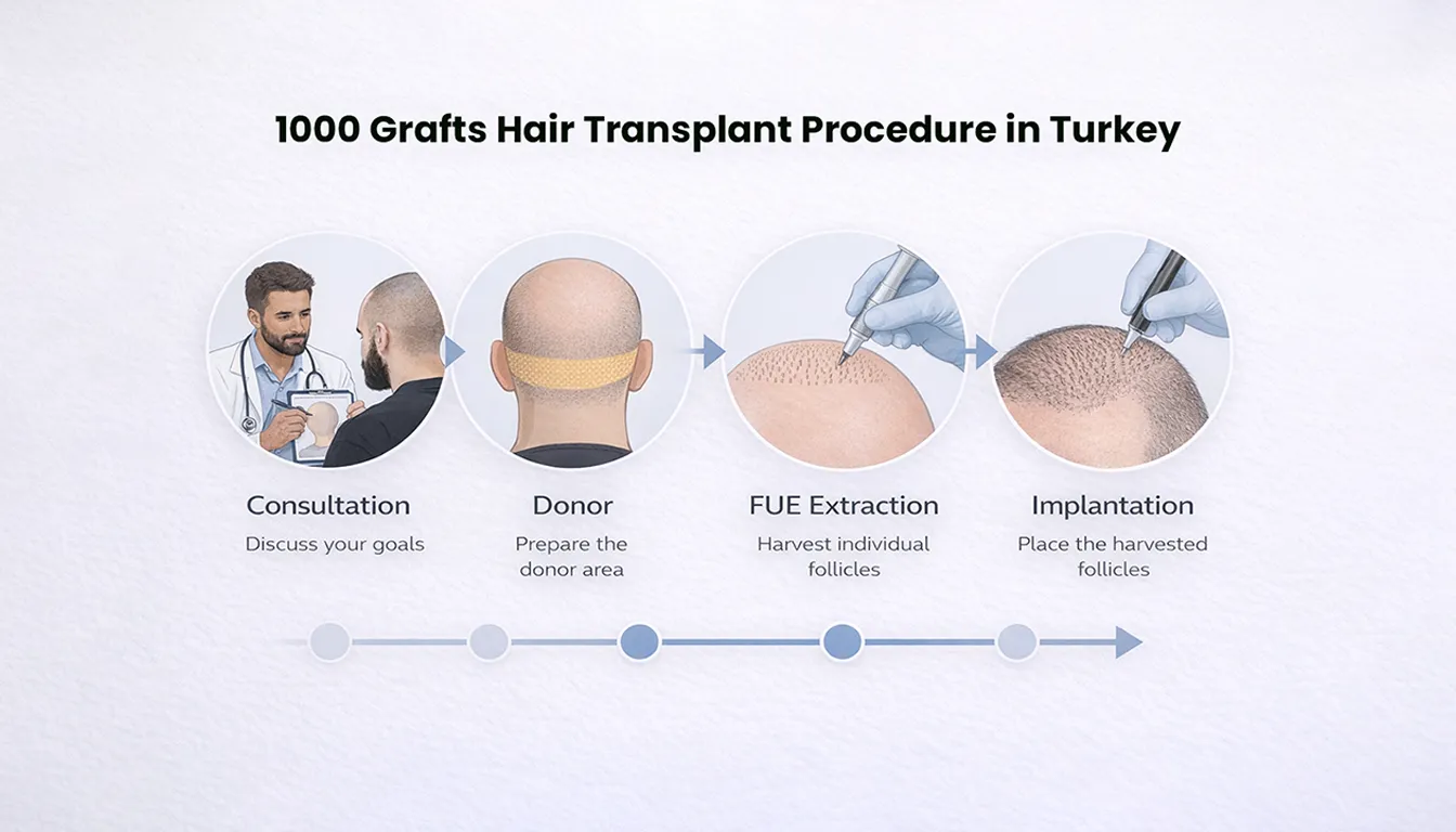 1000 Grafts Hair Transplant Procedure In Turkey