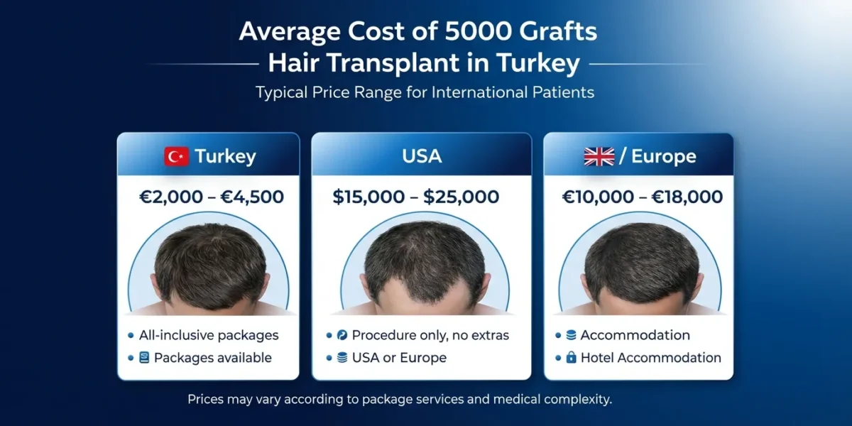 Average Cost Of 5000 Grafts Hair Transplant In Turkey Average Cost Of 5000 Grafts Hair Transplant In Turkey