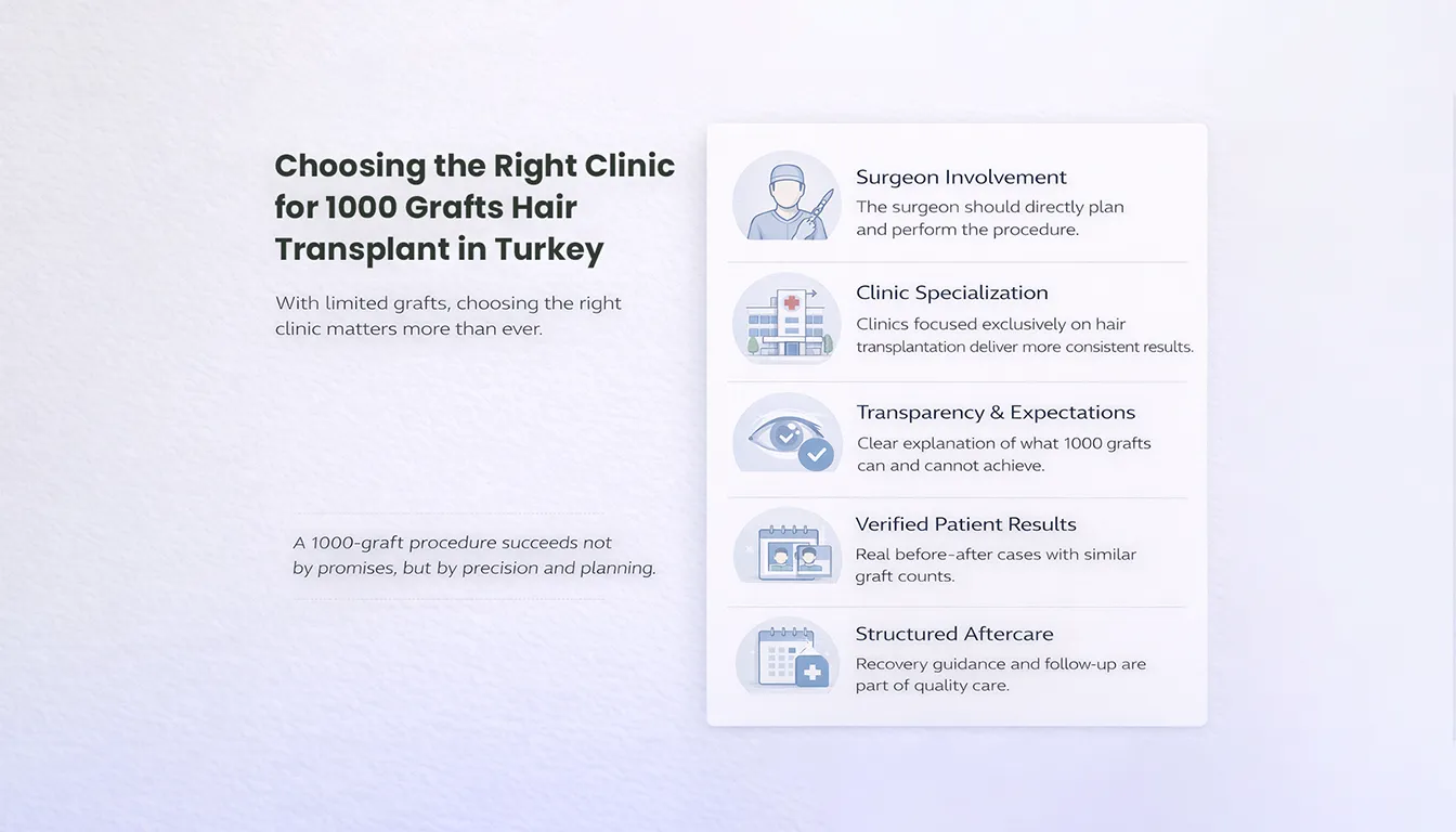 Choosing The Right Clinic For 1000 Grafts Hair Transplant In Turkey