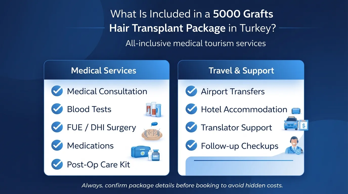 5000 Grafts Hair Transplant Turkey - Cost - Before And After 2 What Is Included In The 5000 Grafts Hair Transplant Price
